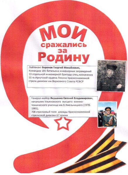 Фото к «Мои сражались за Родину»